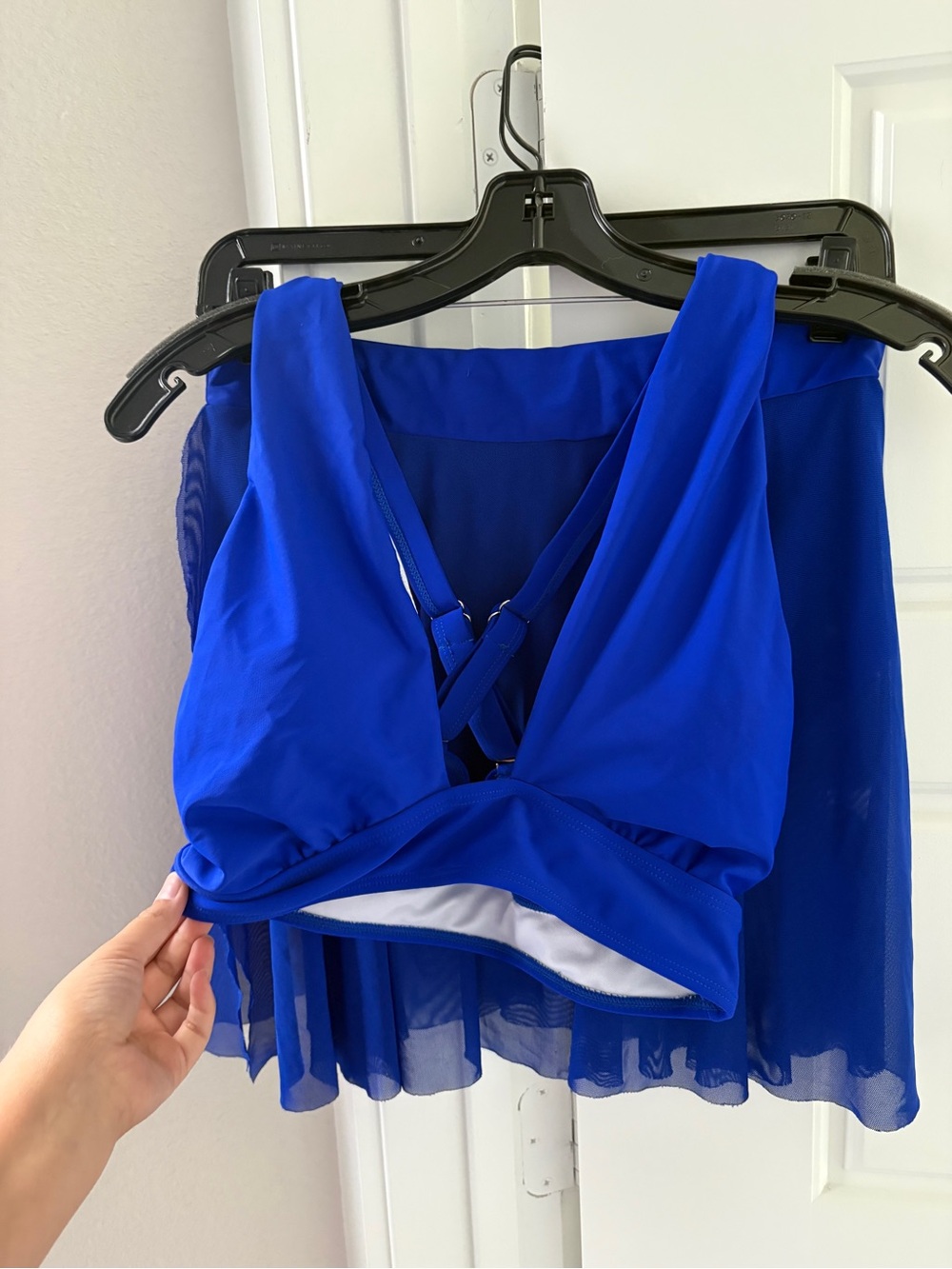 Royal Blue Women's Supportive Camisole Tank with Crossback